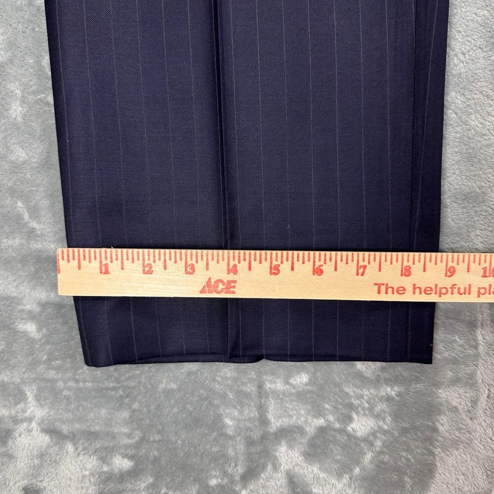 Vintage Chaps Ralph Lauren Mens Navy Pinstripe Wool Cashmere Suit 40S 35W